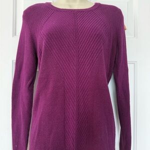 Women’s Nine West Rich Purple Crew Neck Sweater